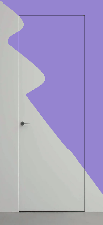 Скрытая дверь под покраску